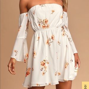 Lulus Lush Gardens Ivory Floral Mini Dress